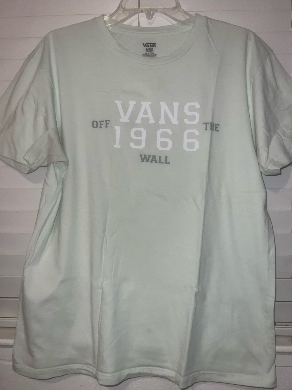 Vans- 1966 off the wall - mint green  Men’s graphic tee - size Large - pre-owned